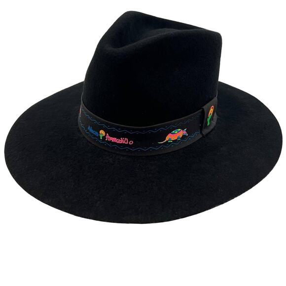 Disney Neon Armadillo 80s-90s Black Cowboy Hat Made in USA | Size: Small - Picture 1 of 11